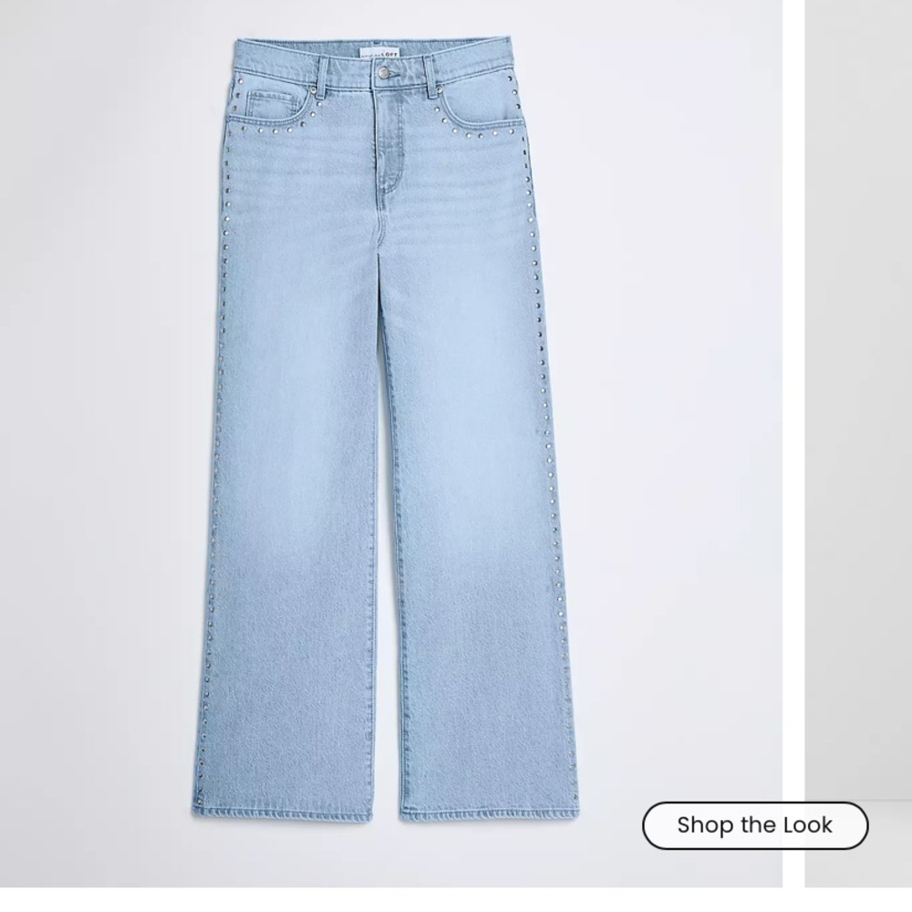 Loft Petite The Wide Leg Jean size 12 31